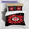 FC St. Set Lenzuola 3 Pezzi Stampato Calcio Pauli, Confortevole Set Copripiumino per Camera da Letto Amico della Pelle