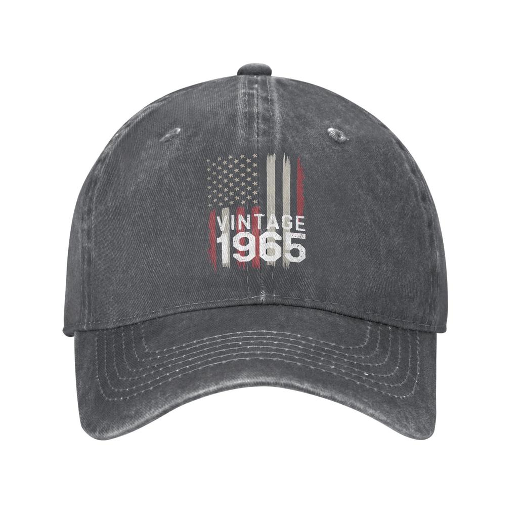 1965 60th Birthday Gifts 60 Years Old American Flag Casual Baseball Cap Men Summer  Hunting Hip Hop Hats Design Baseball Caps