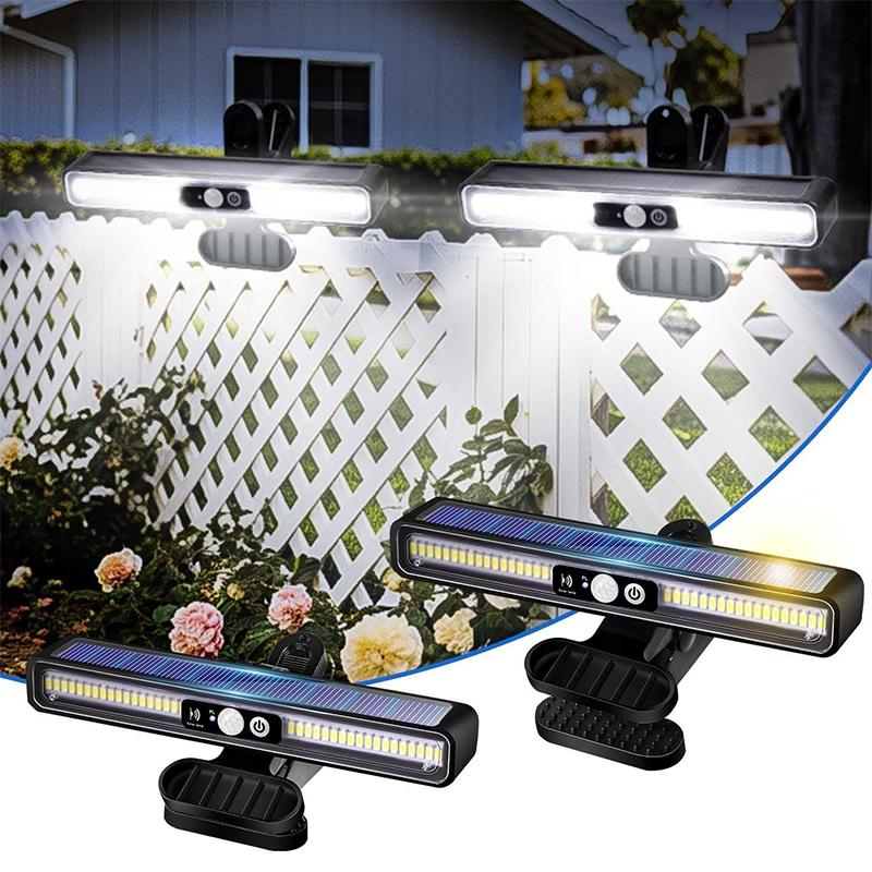 Clip On Solar Motion Lights Outdoor Waterproof,Solar Fence Lights Outside with 36 LEDs, Portable Solar Powered Security Light