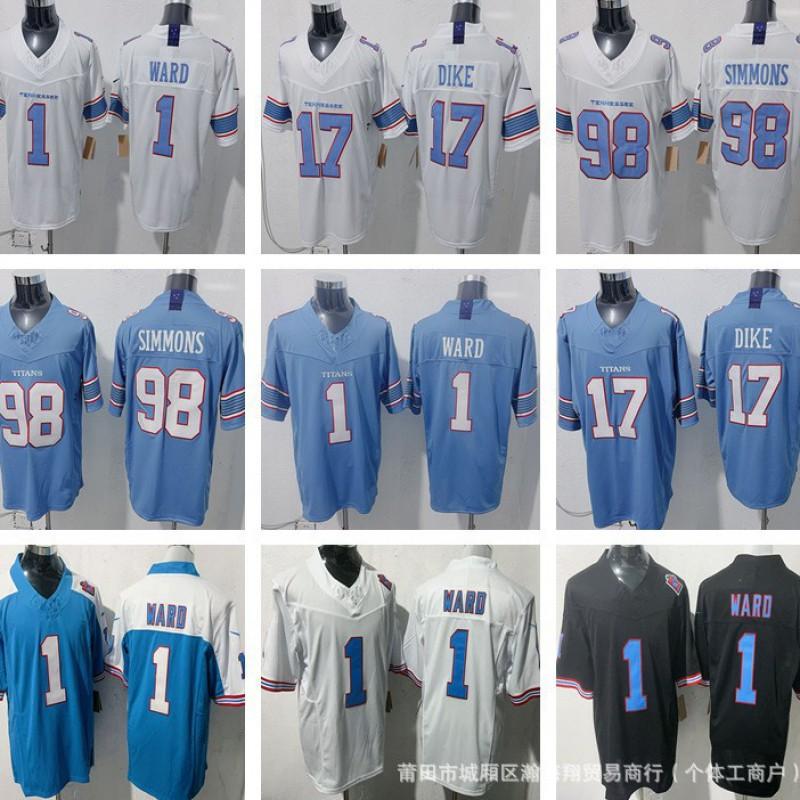 3rd Gen Titans Team Football Jersey Embroidered American Game Uniform All Genders
