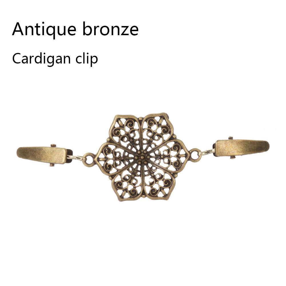 Retro Women Cardigan Sweater Blouse Shawl Clips Shirt Collar Duck Clip Clasps