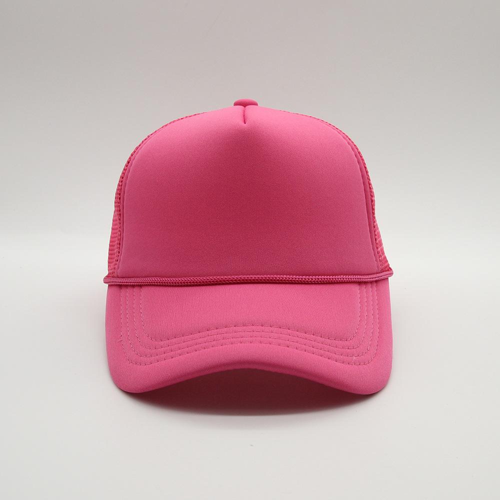 New Trucker Caps Men Women Plain Blank Foam Mesh Baseball Cap With Rope Summer Breathable Outdoor Sport Sun Visor Hats