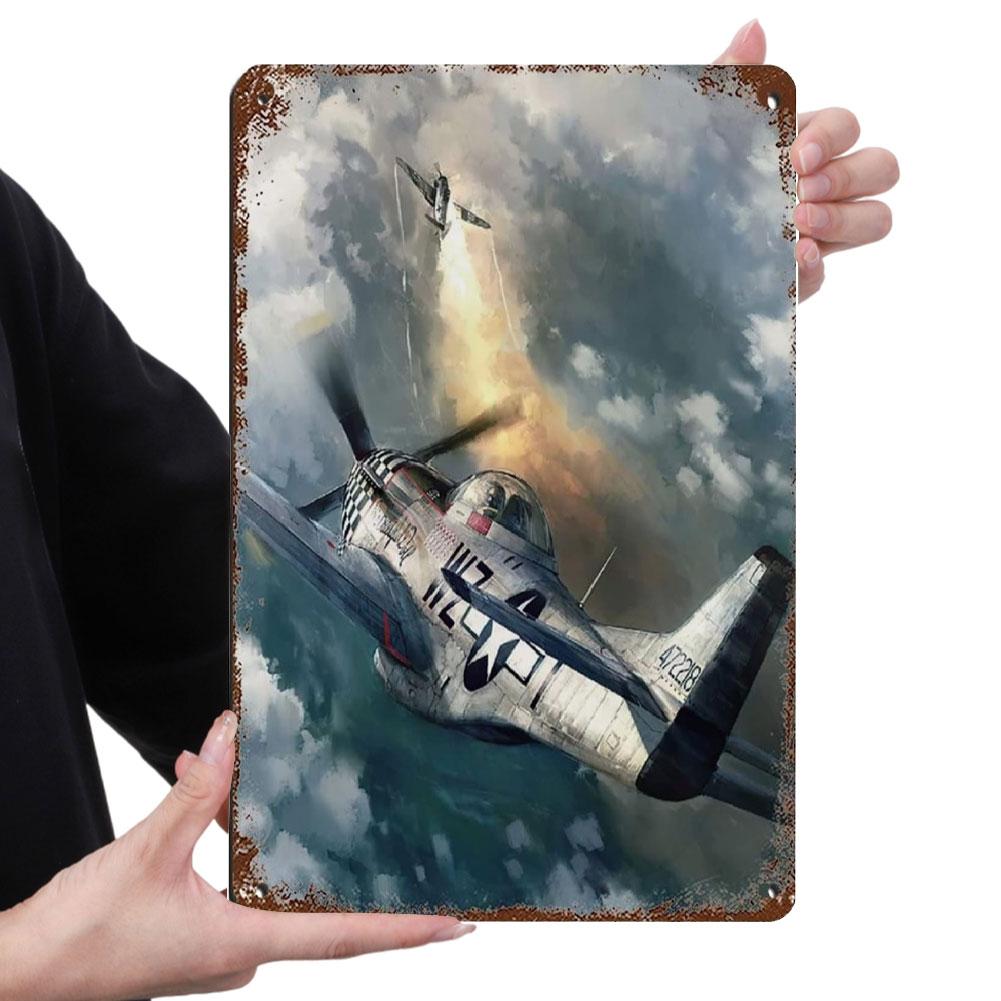 

Metal Fighter Tin Sign Rectangular Iron Painting Wall Home Bar Decor30x40cm