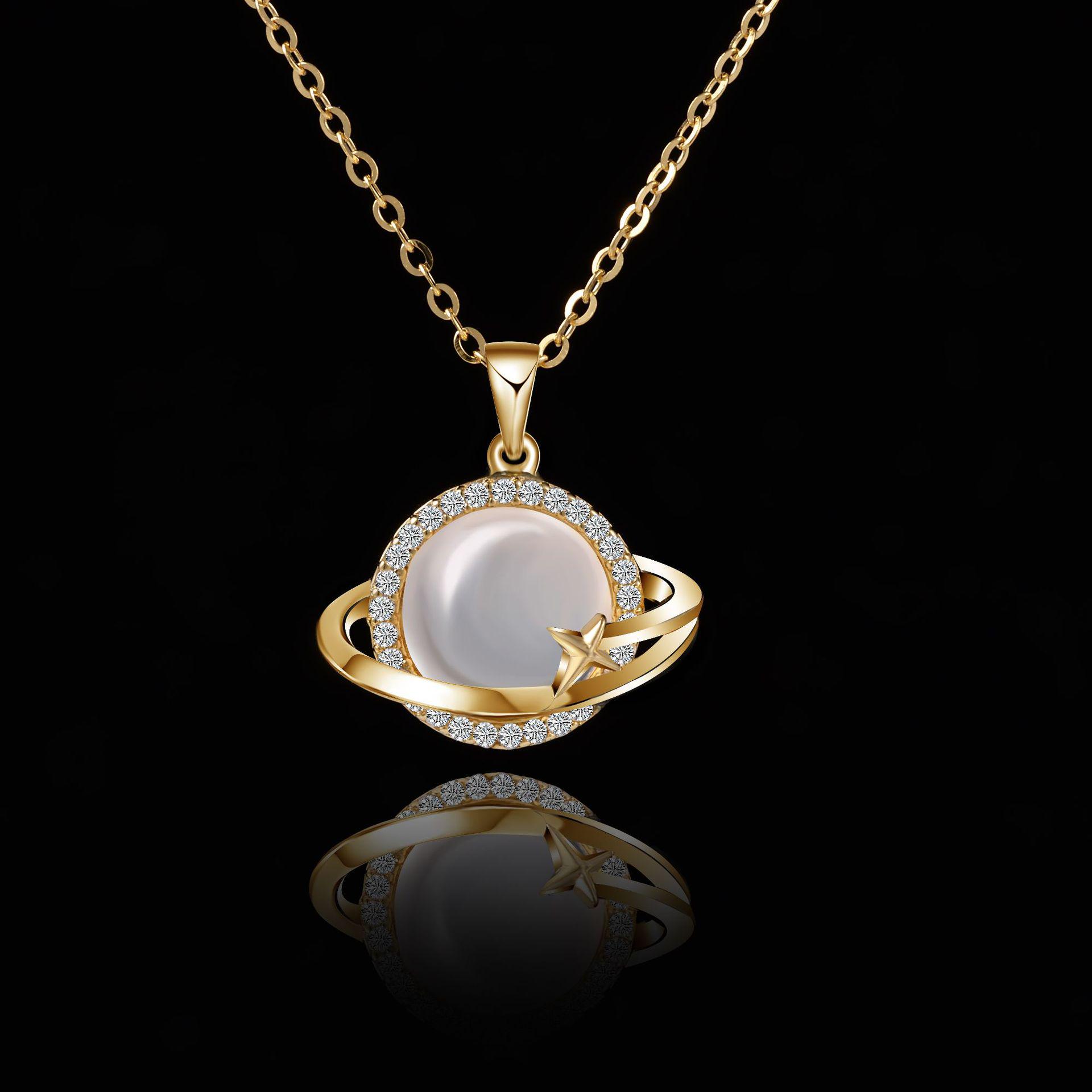 

«Женская подвеска «Планета кошачий глаз» из стерлингового серебра 925 пробы – элитное, роскошное, невыцветающее ожерелье»