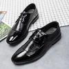 Whoholl Fashion Pointed Toe Dress Shoes Men Loafers Patent Leather Oxford Shoes for Men Formal Mariage Wedding Shoes Party Flats