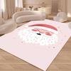 Christmas The Santa Claus Carpet HO HO HO Wreath Bow Snowflakes Non-slip Rug Mat Living Room Sweet Festive Home Decoration