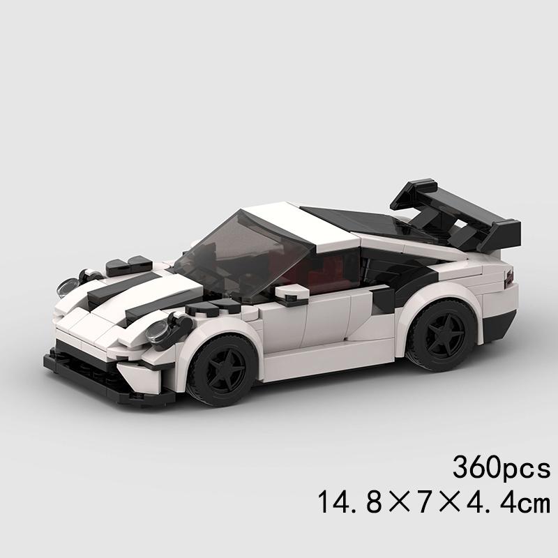MOC Auto Geschwindigkeit R34 488 Pickup R32 Rennfahrzeug Modellbaustein Super Rennstein Weihnachtsgeschenk Stadt Technisch Rallye Sport