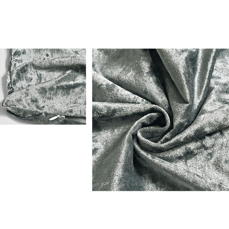 Elegant Solid Color Stretch Velvet Pillowcase Cushions Cover Easy to Install and Remove for Home Decoration 450x450mm