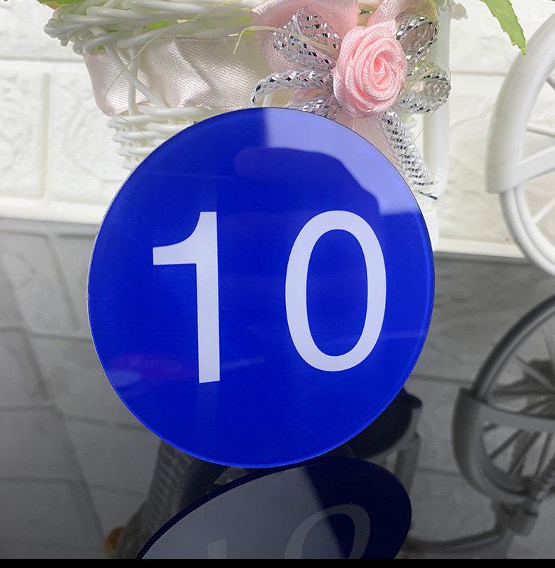 

Acrylic Table Number Plate - Blue, Green, Yellow, Red Stickers for Internet Cafe Seating & Locker Signs