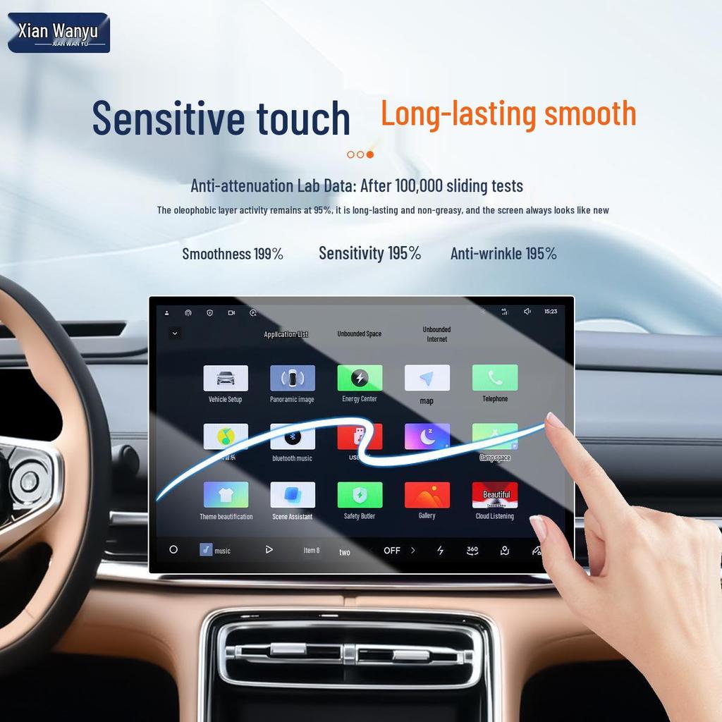 Tempered Film for Geely Galaxy A7 Central Control Screen - Car Interior Decoration and Navigation Sticker