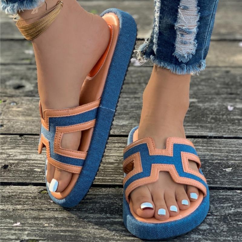 Summer Fashion New Color-Block Casual Slippers