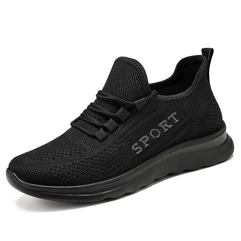 Shoes men's 2025 spring new foreign trade men's shoes polyurethane fly-woven single shoes casual breathable sports shoes men's