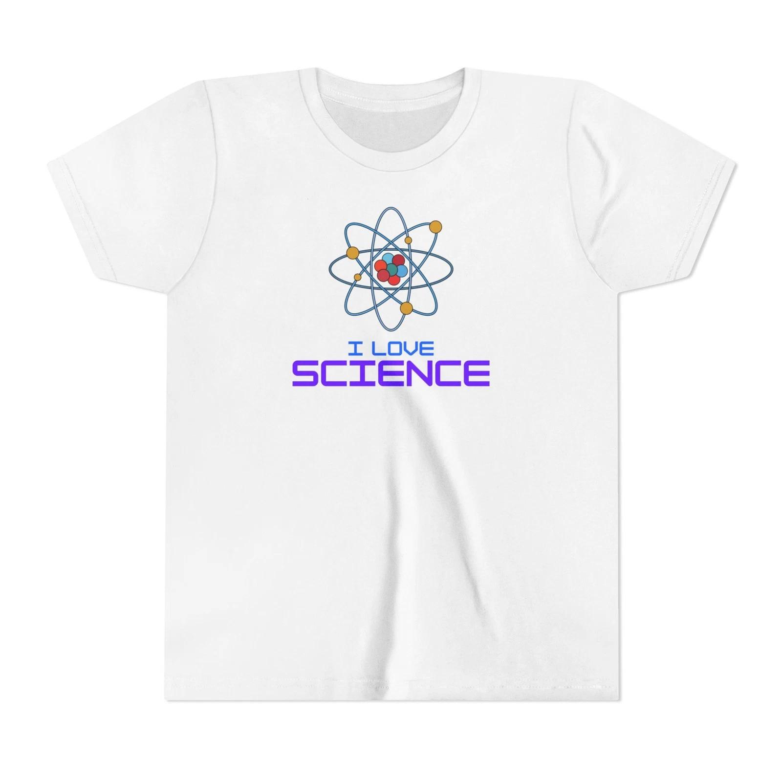 I Love Science Atom Shirt - Colorful Atom Graphic Tee - Kids Science Shirt M