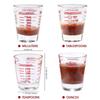 Shot Glass Measuring Cup, Thick Base Liquid Measuring Cup for Espresso Shot Glass,Measuring Glasses,4 Different Units of Measure
