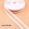 2.5CM Linen Roll Lace for DIY Handmade Crafts and Christmas Wedding Decor