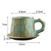 Japanese Ceramic Coffee Mug and Saucers Set Vintage Breakfast Oat Mug Creative Afternoon Camellia Flower Tea Cup Home Water Cup