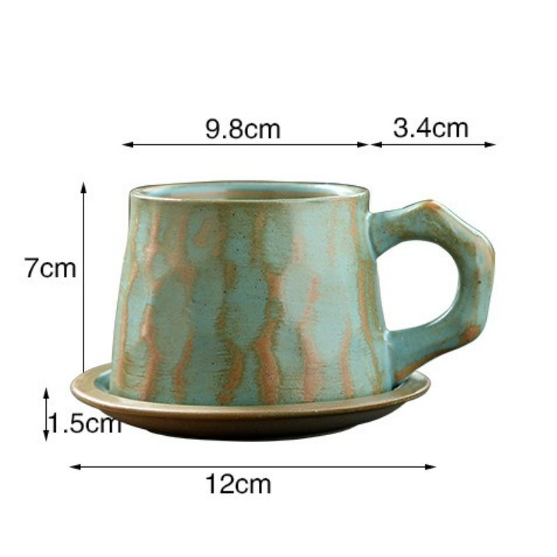 Japanese Ceramic Coffee Mug and Saucers Set Vintage Breakfast Oat Mug Creative Afternoon Camellia Flower Tea Cup Home Water Cup