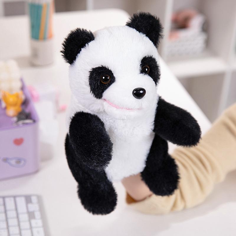 Animal Panda Rabbit Hand Puppet Plush Toy Mouth Active Ventriloquism Parent-child Interaction Storytelling Doll