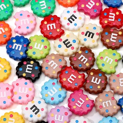 Double Sided Biscuit Charms Enamel M Drip Design for DIY Jewelry 2 or 10 Pcs