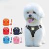 Reflective Pet Harness With Breathable Polyester Material And Adjustable Size For Walking And Training