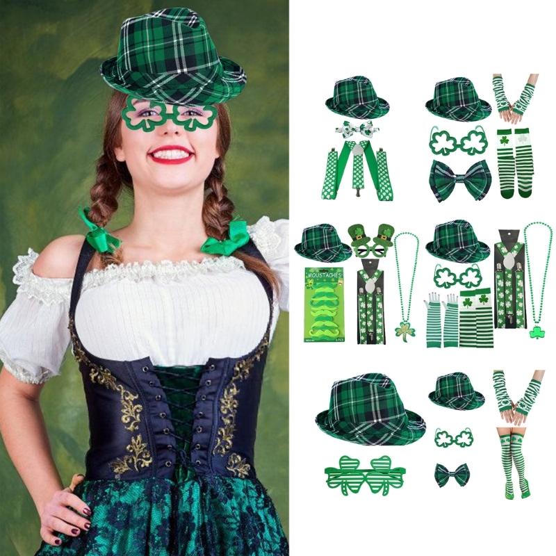 Patrick's Day Costume Accessory Irish Makeup Up Party Outfits for Men Women Halloween Cosplay Irish Festival Celebration