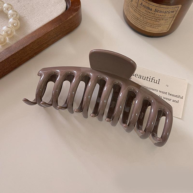 Soft Rubber Glossy Five-Color Bone-Shaped Pointed Cross Hair Clip For Women S Updo Fashion Shark Clip Hair Accessory