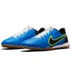 Nike Tiempo Legend 9 Academy Low TF (Gumové špunty) Kožené Syntetické Protiskluzové Odolné Fotbalové Kopačky Pánské Fotbalové Kopačky Černé Modré DA1191-403
