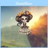 Halloween Terrifying Painted Girl Acrylic Flat Surface Pendant For Decor