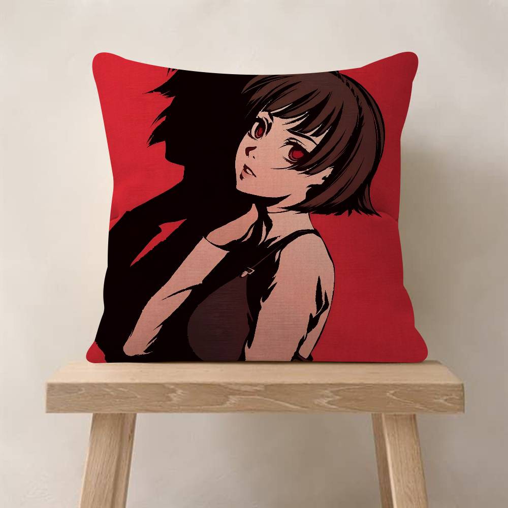 Game P-Persona 5 Cushion Cover Pillow Cover Decor Pillowcase Printed Cushion Case For Couch