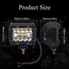LED Work Light, 60W, Narrow Beam, Waterproof, IP67, 6000K, 12V/24V, Square Shape, White, Dustproof & Shockproof, Safego Floodlight, for Trucks/Tractor