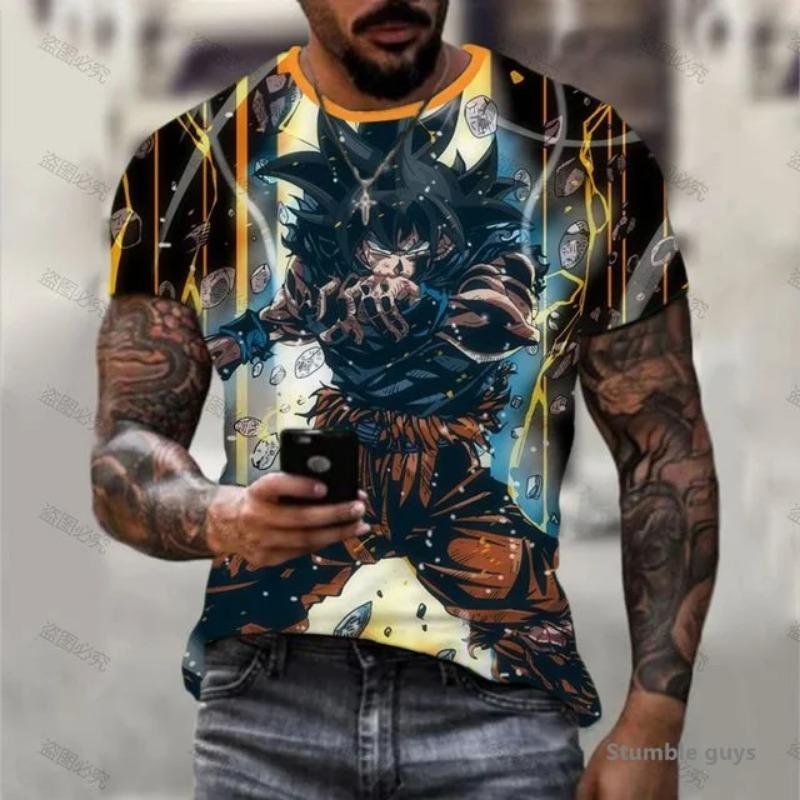 Summer Men s Gym Goku Tshirt Men Tops Dragon XXS