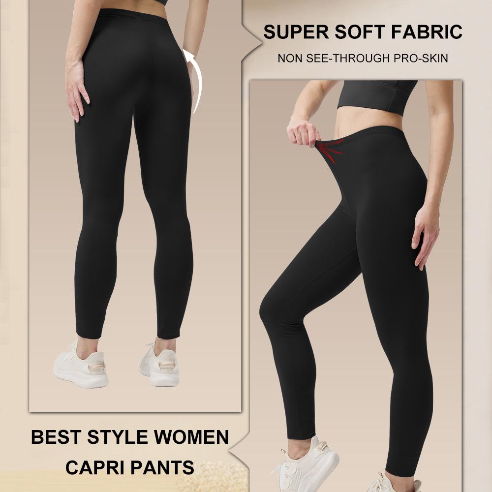Tight-fitting High-waisted Sports Pants Butt-lifting Regular-waist Yoga Leggings Cycling Running