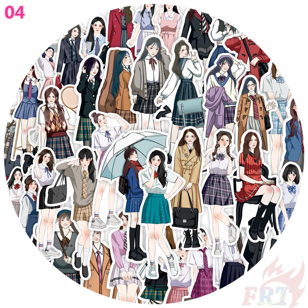 Modern Mori Girls Stickers DIY Scrapbooks Album Decor Decals Stickers