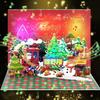 Train Christmas Card With Lights & Music, 3D Pop Up Christmas Tree Cards, Includes Envelope.