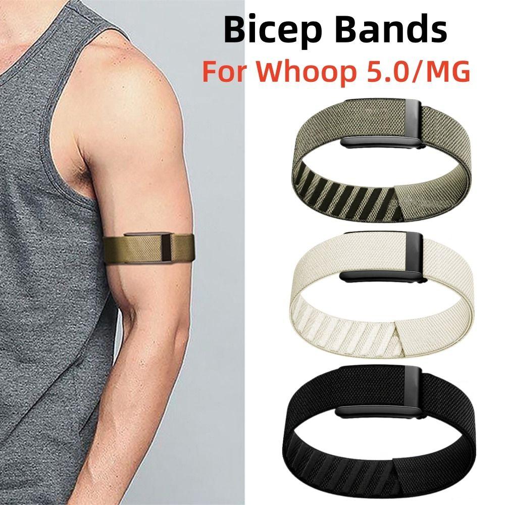 Breathable Elastic Bicep Band Replacement Sport Arm Strap for Whoop 5.0 One/Peak/Life(MG) Fitness