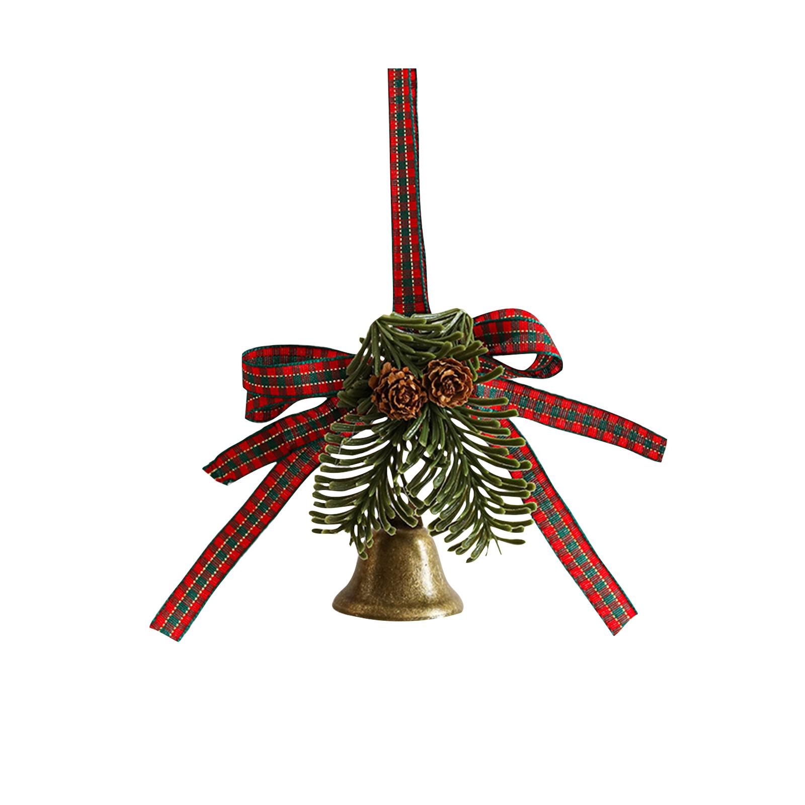 

Christmas Bell Pendant Christmas Bell With Bow Wall Hanging Decoration One Size