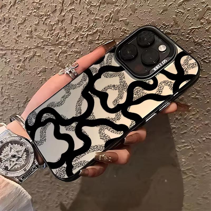 New Fashion Black Lines Phone Case for Samsung Galaxy A73 A56 A55 A36 A35 A26 A25 A15 5G A24 A23 A22 A52 A71 A72 4G Matte Cover