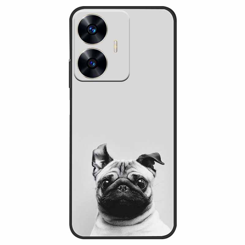 Phone Cover For Realme C55 Case Black Silicone Fundas For Realme C55 RMX3710 TPU Soft Back Coque Star Painted on RealmeC55 C 55