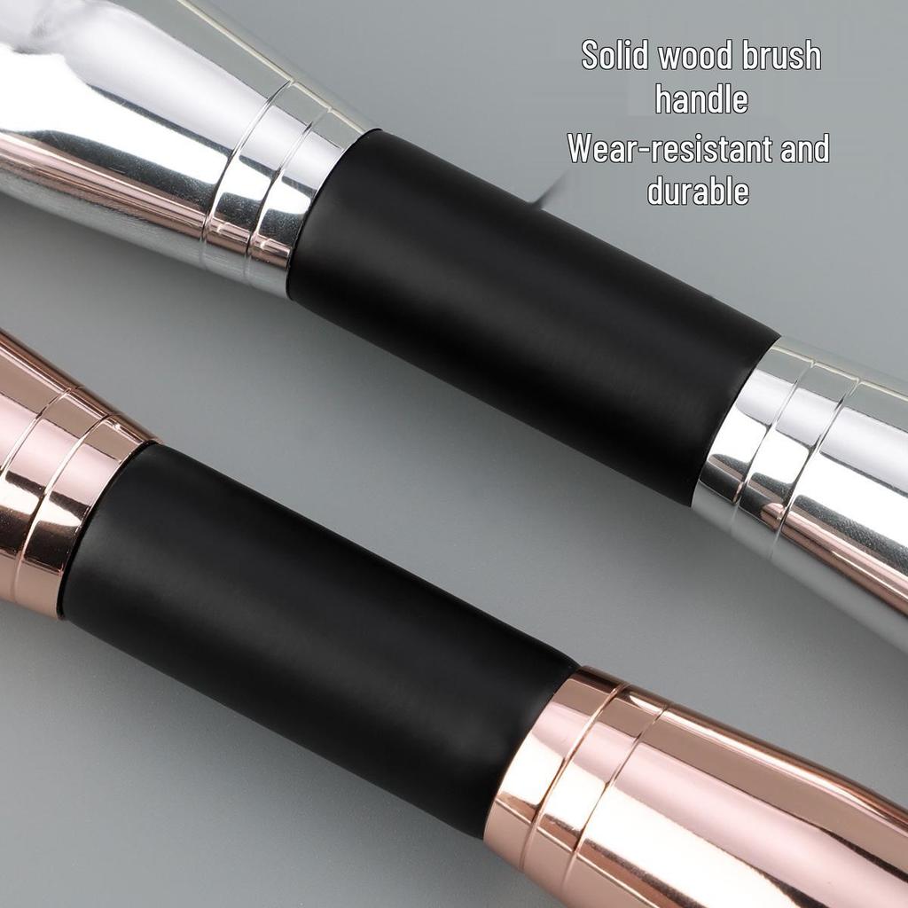 Doppelendiger Foundation- & Concealer-Pinsel: Angeschrägter Konturpinsel für Puder & Tragbares Make-up