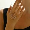 Adjustable Copper Spiral Hand Ring Energy Healing Meditation Handmade Palm Cuff Spiral Palm Ring Jewelry