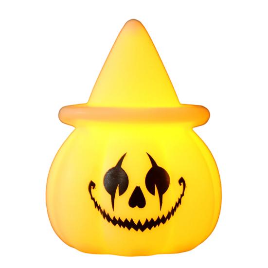 Halloween Pumpkin Night Witch Hat Cartoon Pumpkin Light LED Light-up Pumpkin Spooky Table B