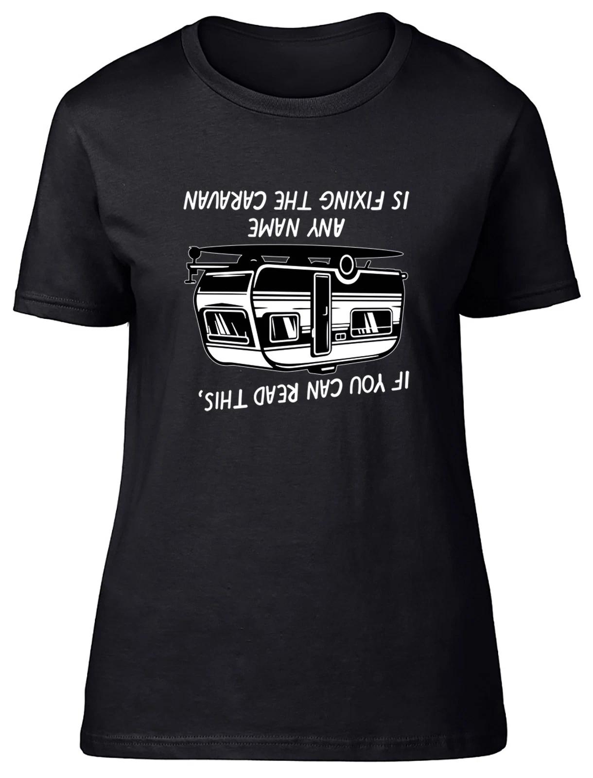 Personalised Any Name is Fixing the Caravan Funny Womens T-Shirt Ladies Gift Tee XXL