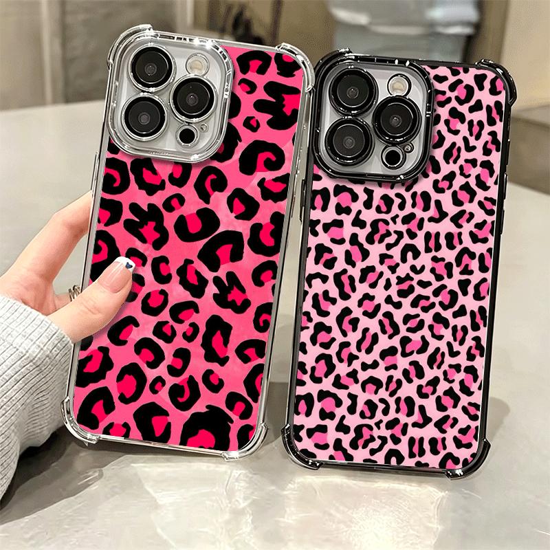 Classic Retro Leopard Print Soft Phone Case For iPhone 15 16 17 Air 14 Pro Max 16E Plus 13 12 Mini Plating Anti-Fall Fundas