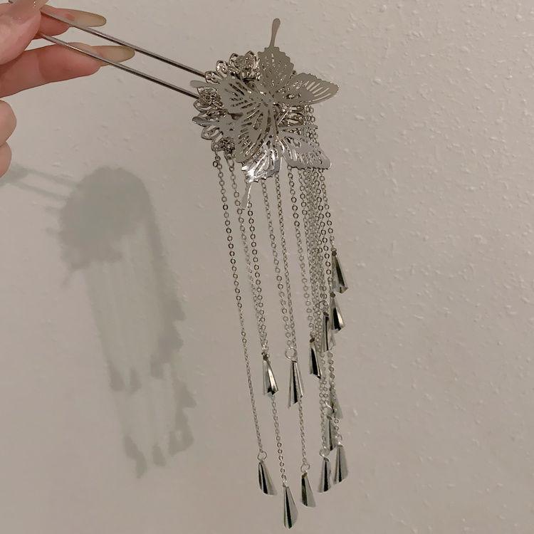 Four Seasons Chinese Tassel Hairpin: Ancient Style Hanfu with Fresh Pearl and Jiangnan Classical Cheongsam Hair Accessory