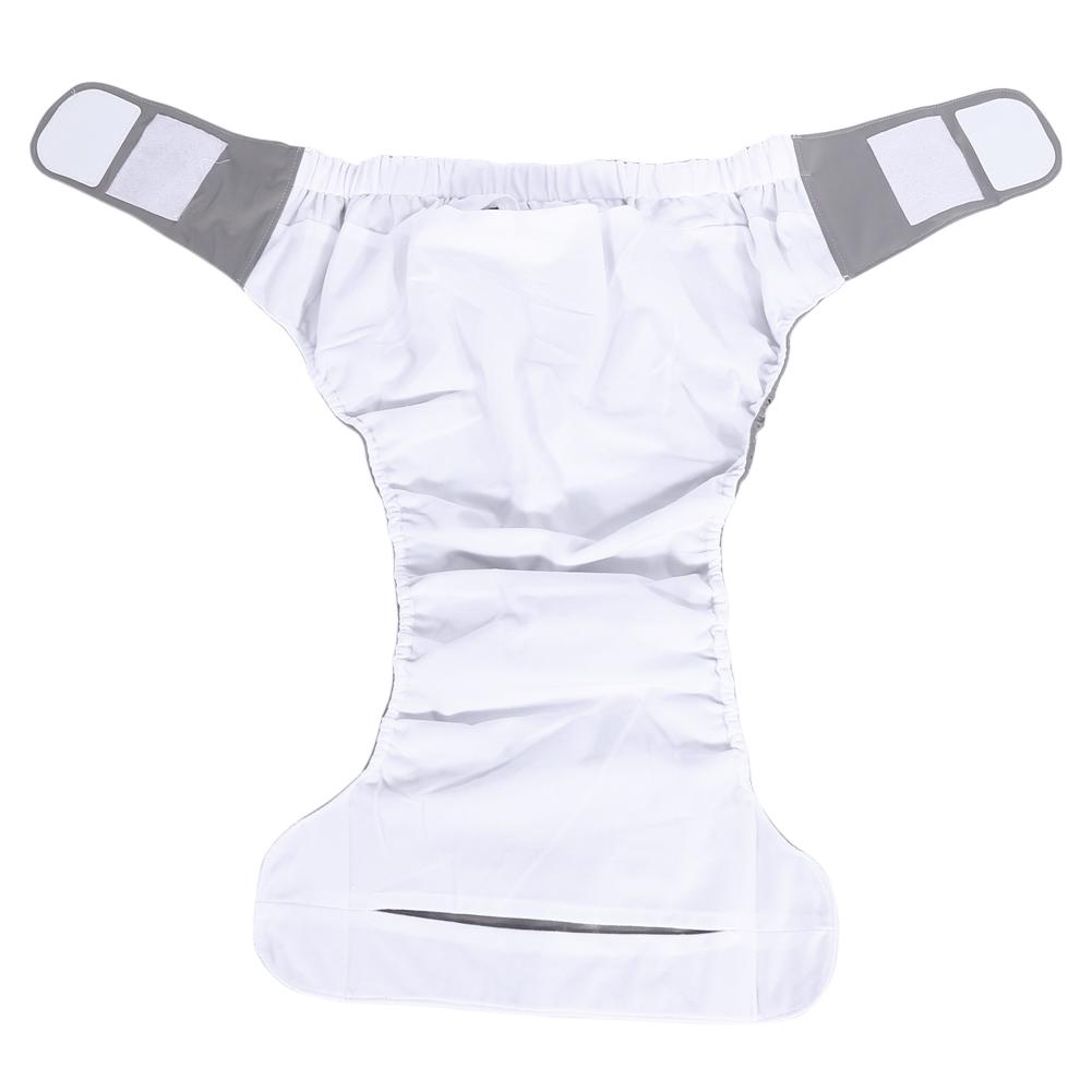 New Adult Washable Adjuatable Incontinent Care Cloth Diaper Brthable Nappy Pants(Gray)