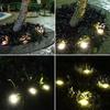 1pcs 12-LED Solar Power Buried Light Under Ground Lamp Outdoor Path Way Garden Decking Warm White Light Lawn Lamp