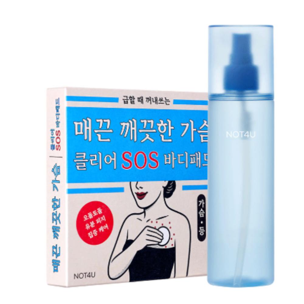 Not4U Clear SOS Body Pad & Clear Body Mist Set (10 Pads + 200ml)