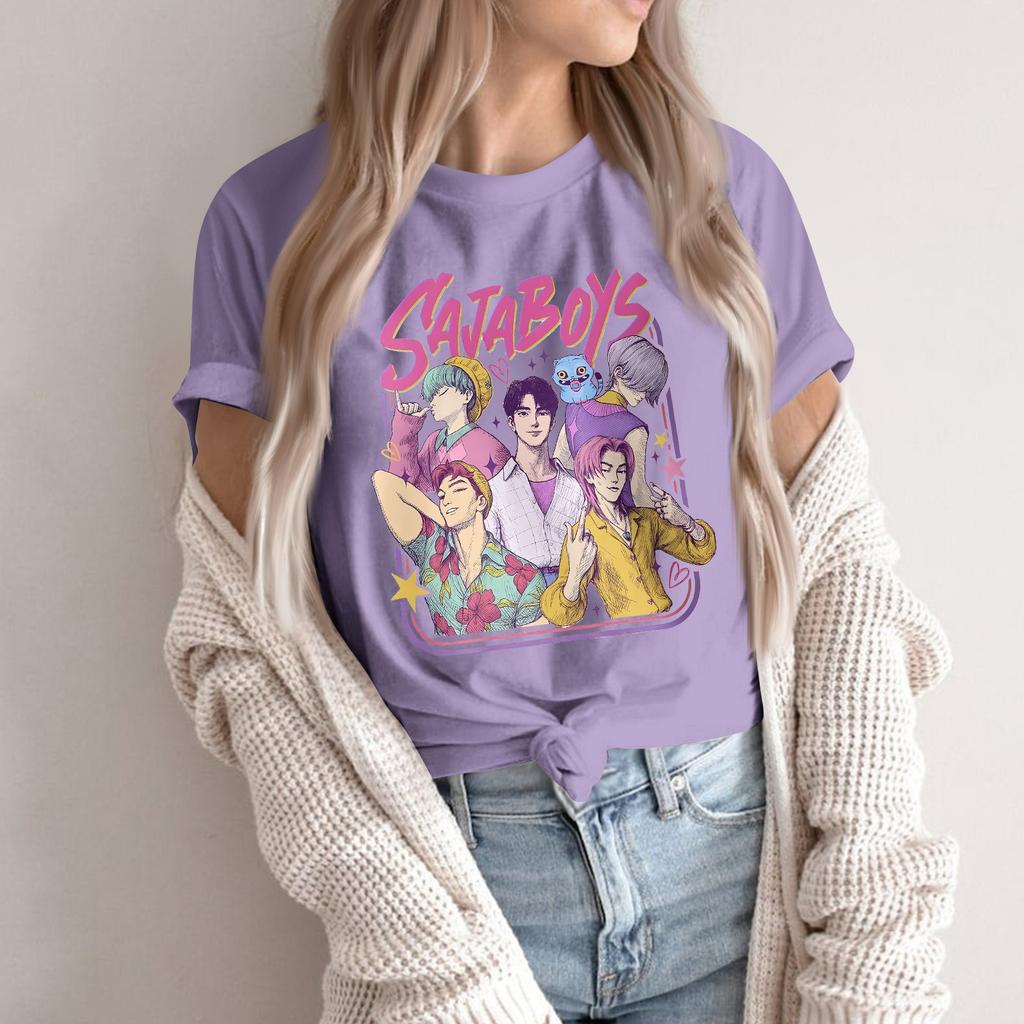 Women's Round Neck Short Sleeve T-shirt Casual Loose Top