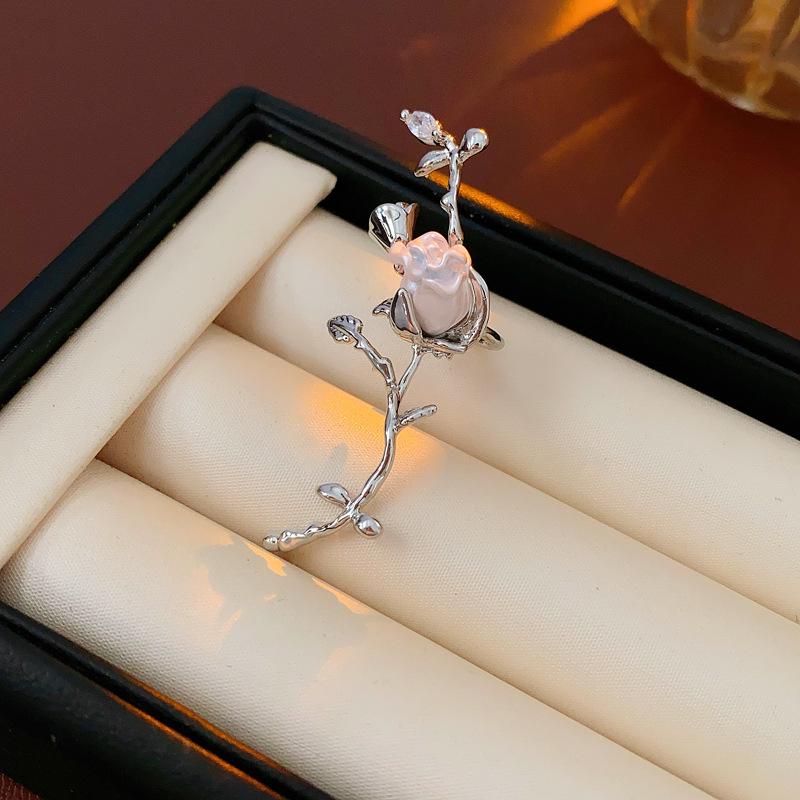 2025 Light Luxury Silver Needle Diamond Flower Tassel Earrings - Elegant European & American Style for Women