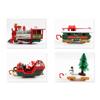 Electric Train Set Safe Realistic Railway Train Christmas Battery-Powered Santa Claus Train Toys Ornaments for Kids Gift